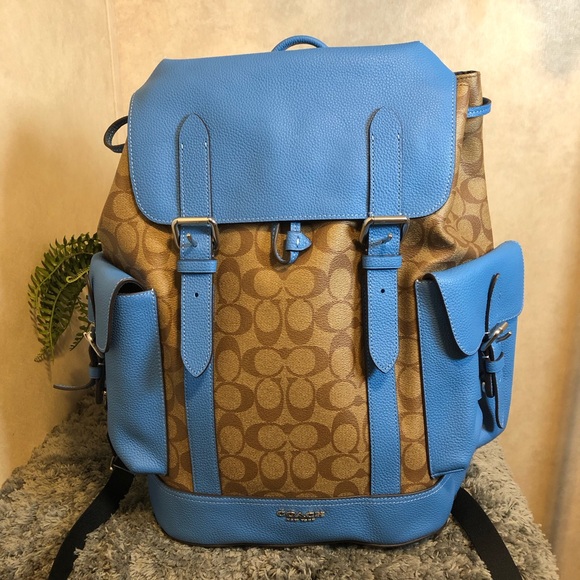 Coach Handbags - COACH Hudson Adjustable Coated Canvas Backpack